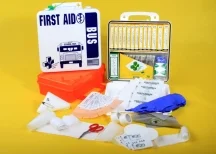 Certified Safety Manufacturing School Bus Kit, Metal Box, 12/cs