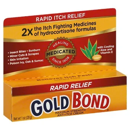 Chattem Gold Bond Itch Relief 1% – 1% Strength Cream 1 oz. Tube – 4116705010