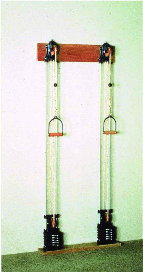 Chest Weight Pulley System – Single handle (mid) – two towers – 10 x 2.2 lb weights