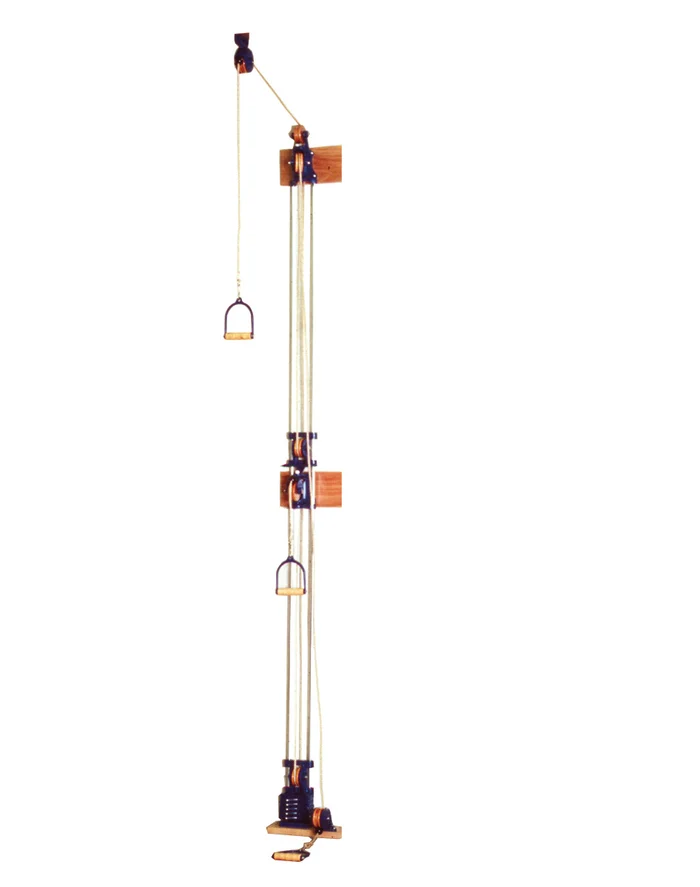 Chest Weight Pulley System – Triplex handle (lower, mid, upper) – one tower – 5 x 2.2 lb weights