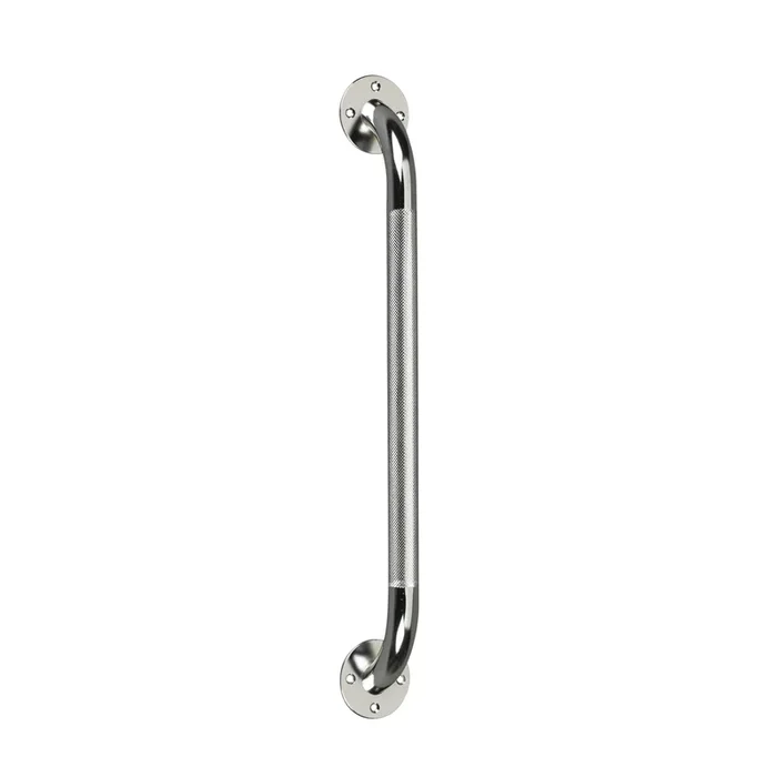 Chrome Knurled Grab Bar, 18″