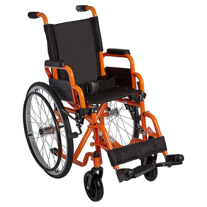 Circle Specialty Ziggo Lightweight Wheelchair for Kids – Orange, 12 inch
