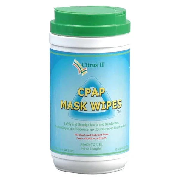 Citrus II CPAP Mask Cleaner Wipe, 62 Count