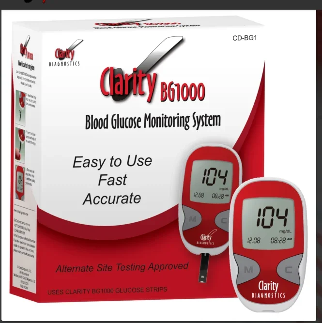Clarity Diagnostics Clarity BG1000 Blood Glucose Meter Kit