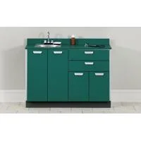 Clinton Base Cabinet with 4 Doors and 2 Drawers, 48″ Long, Gray