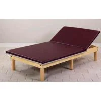 Clinton Classic Wood Upholstered Mat Platform with Adjustable Backrest, 4' x 7', Mulberr