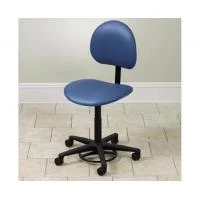 Clinton Foot Activated Contour Stool with Backrest, Allspice