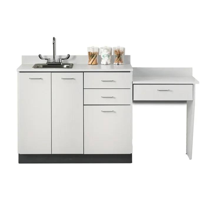 Clinton Industries Base Cabinet Set with 3 Doors, 3 Drawers and Desk