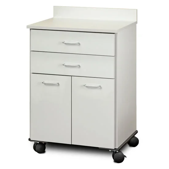 Clinton Industries Mobile Treatment Cabinet with 2 Doors and 2 Drawers