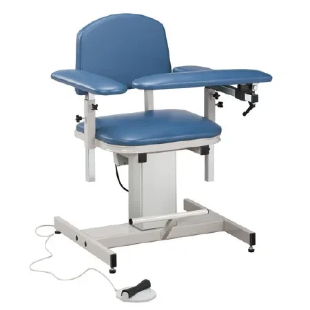 Clinton Industries Power Series Blood Drawing Chair Padded Flip Arm Gunmetal – 6341-3G