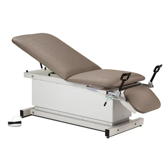 Clinton Industries TABLE, EXAM SHROUDED POWER W/STIRRUPS AND HEADREST RBLU – 81360-012-3RB