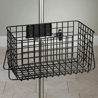 Clinton, IV Pole Accessory, Heavy Duty Wire Basket, Stainless Steel, 12″ x 6.5″ x 6″ – 50-1986