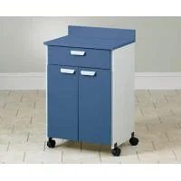 Clinton Mobile Treatment Cabinet with 2 Doors and 1 Drawer, Aztec Blue