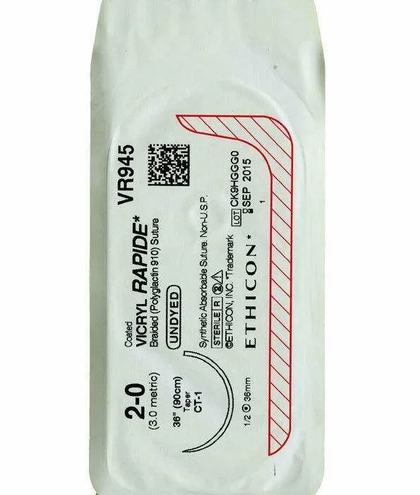 Coated VICRYL rapide Suture: 26mm 75cm undyed 2-0 Single