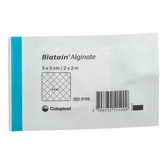 Coloplast Calcium Alginate Dressing Seasorb Soft 2 x 2 Square Calcium Alginate / Carboxylmethylcellulose (CMC) Sterile