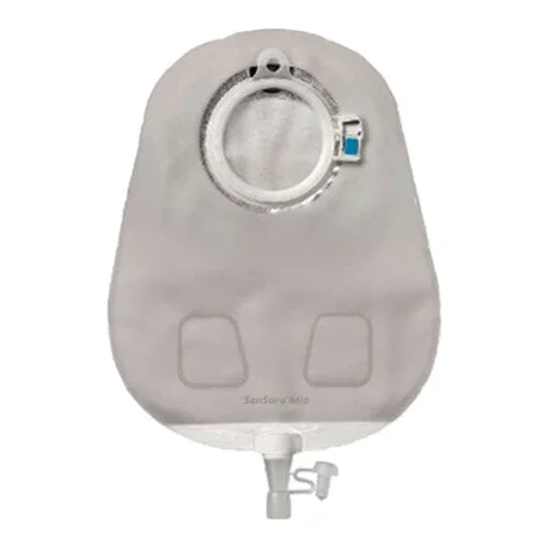 Coloplast SenSura® Mio Click Urostomy Pouch, Two-Piece Barrier, Outlet, Maximum, 60mm Coupling Size, Transparent Blue