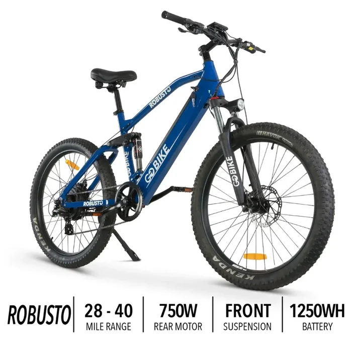ComfyGo ROBUSTO Electric Mountain Bike with Front and Rear Suspension