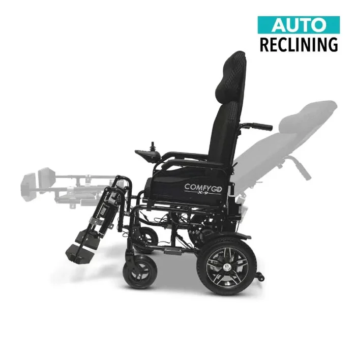 ComfyGo X-9 Remote Controlled Wheelchair, Automatic Reclining Backrest & Lifting Leg Rests
