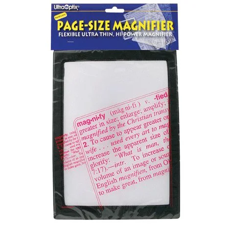 Complete Medical Magnifier Full Page Reading Fresnel with Border