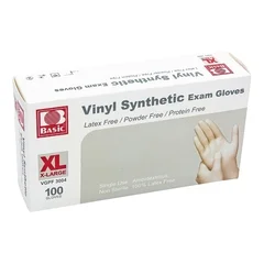 Concentric Health Alliance Exam Glove Basic X-Large NonSterile Vinyl Standard Cuff Length Smooth White Not Rated, 1 EA/BX