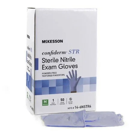 Confiderm STR Sterile Nitrile Gloves – Medium 50 Count
