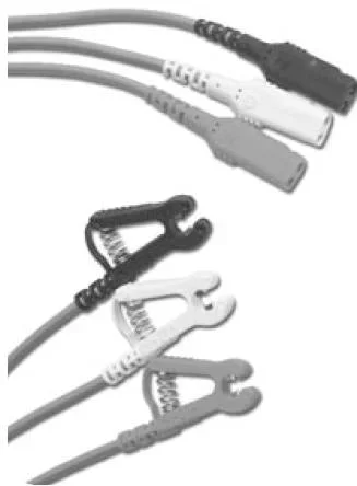 Conmed FSR Series ECG Leadwire Three 18 Inch, Black, Red, White, 3 Lead, Grabber – FSA18-003R