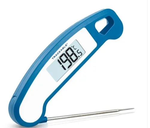 Control 3 Holdings LLC Traceable Rapid-Response Folding Thermometer Fahrenheit / Celsius Stainless Steel Probe Battery Operated – 6131