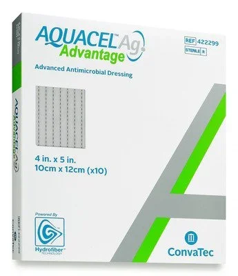 Convatec Aquacel Ag Advantage Silver Dressing 4 X 5 Inch Rectangle Sterile – 422299