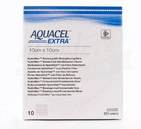Convatec Aquacel Extra Hydrofiber Dressing Hydrofiber (Sodium Carboxymethylcellulose) 4 X 5 Inch – 420674