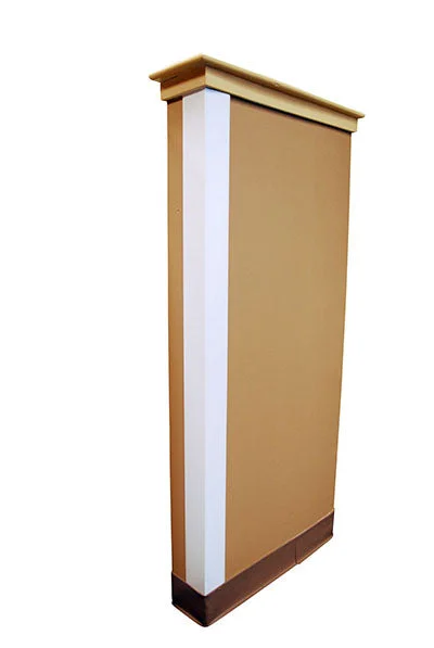 Corner Guard, White w/AD, 1″ x 1″ x 48″, Case of 20 – 43-3491-20
