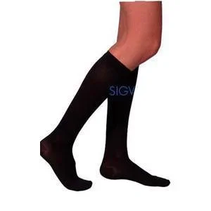 Cotton Comfort Men’s Knee-High Compression Stockings Medium Long, Navy