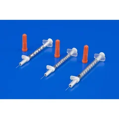 Covidien Insulin Syringe with Needle Magellan® 0.5 mL 29 Gauge 1/2 Attached Sliding Safety Needle, 50 EA/BX, 10BX/CS