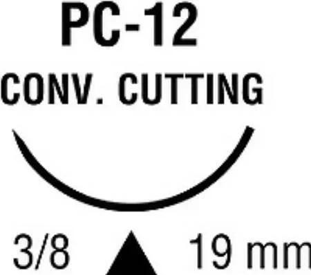 Covidien Polysorb Suture with Needle Absorbable Coated Undyed Suture Braided Polyester Size 4-0 18 Inch Suture 1-Needle 19 mm Length 3/8 Circle Conventional Cutting Needle – SL1653