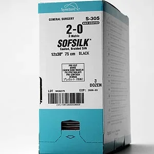 Covidien Sofsilk Suture without Needle Braided Silk Nonabsorbable Coated Size 0 60 Inch Suture – S606