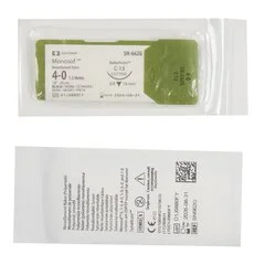 Covidien Suture with Needle Monosof~Dermalon Nonabsorbable Black Monofilament Nylon Size 4 – 0 18 Inch Suture 1-Needle 19 mm Length 3/8 Circle Reverse Cutting Needle, 12/BX - Image 2