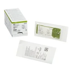 Covidien Suture with Needle Monosof~Dermalon Nonabsorbable Black Monofilament Nylon Size 4 – 0 18 Inch Suture 1-Needle 19 mm Length 3/8 Circle Reverse Cutting Needle, 12/BX