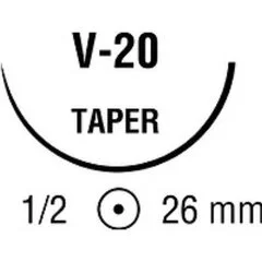 Covidien Suture with Needle Polysorb™ Absorbable Coated Undyed Suture Braided Polyester Size 2-0 30 Inch Suture 1-Needle 26 mm Length 1/2 Circle Taper Point Needle, 36/BX