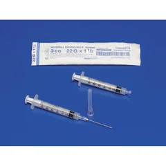 Covidien Syringe with Hypodermic Needle Monoject 3 mL 21 Gauge 1-1/2″ Detachable Needle Without Safety, 800 EA/CS