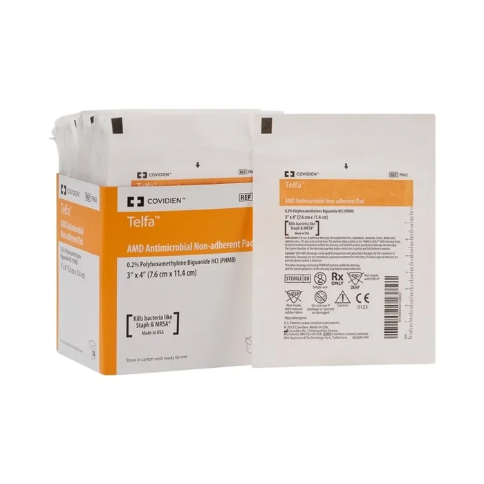 Covidien Telfa Impregnated Antimicrobial Dressing, 3 x 4 Inch