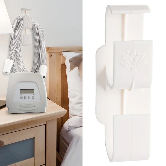 CPAP Hose Holder Mask Holder – Easy to Install Plastic CPAP Accessories for CPAP Machines – Easy to Use CPAP Supplies – Double Hook CPAP Tube Holder