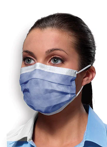 Crosstex Isofluidrloop Face Masks, Blue
