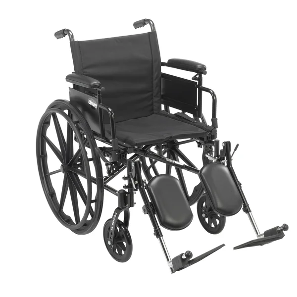 Cruiser X4 Lightweight Dual Axle Wheelchair with Adjustable Detachable Arms, Desk Arms, Elevatin | CX420ADDA-ELR