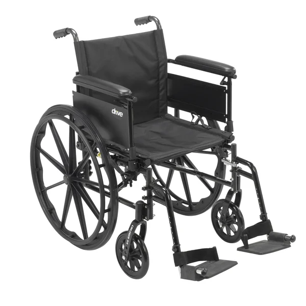 Cruiser X4 Lightweight Dual Axle Wheelchair with Adjustable Detachable Arms, Full Arms, Swing Aw | CX418ADFA-SF