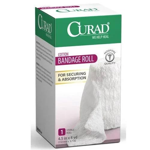 Curad Cotton Stretchable Bandage Roll, Sterile 4.5 inchs x 4 Yards