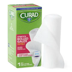 Curad CURAD 100% Cotton Gauze Roll, 4 x 4.1 yd., 24 BX/CS