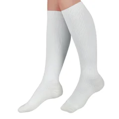 Curad CURAD Knee-High Cushioned Compression Hosiery with 15-20 mmHg, White, Size B, Regular Length, 1/EA