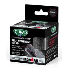 Curad CURAD Performance Series IRONMAN Self-Adherent Wrap, Black, 2, 1/EA