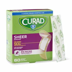 Curad CURAD Sheer Adhesive Bandage, 3/4 x 3, 1/BX