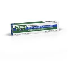 Curad CURAD Triple Antibiotic Plus Pain Relief Ointment, 1 oz. Tube, 12 EA/CS