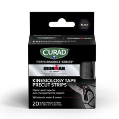 Curad Ironman CURAD Performance Series IRONMAN Kinesiology Tape, Black, 2 x 10, Without Canister, 12 EA/CS